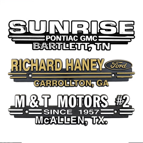 Stock Auto Nameplates